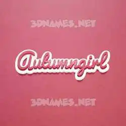 autumngirl in Red Scribble style - 3D name wallpaper