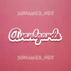 avantgarde in Red Scribble style - 3D name wallpaper