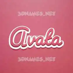 avata in Red Scribble style - 3D name wallpaper