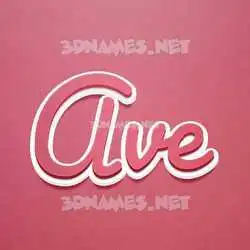 ave in Red Scribble style - 3D name wallpaper