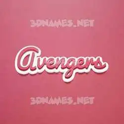 avengers in Red Scribble style - 3D name wallpaper