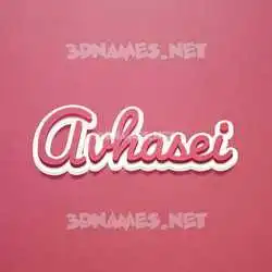 avhasei in Red Scribble style - 3D name wallpaper