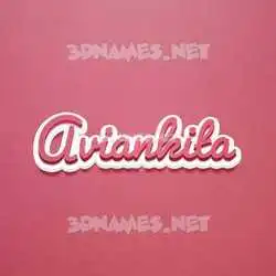 aviankita in Red Scribble style - 3D name wallpaper