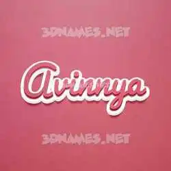 avinnya in Red Scribble style - 3D name wallpaper