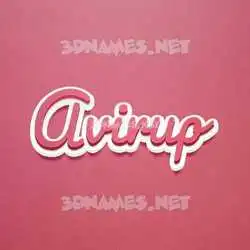 avirup in Red Scribble style - 3D name wallpaper