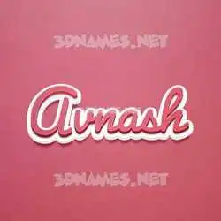 avnash in Red Scribble style - 3D name wallpaper