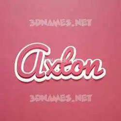 axton in Red Scribble style - 3D name wallpaper