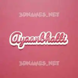 ayaanbhatti in Red Scribble style - 3D name wallpaper