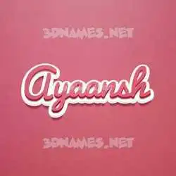 ayaansh in Red Scribble style - 3D name wallpaper