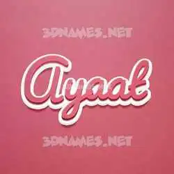 ayaat in Red Scribble style - 3D name wallpaper