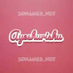 ayeshurishu in Red Scribble style - 3D name wallpaper