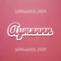 aymennn in Red Scribble style - 3D name wallpaper