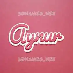 aynur in Red Scribble style - 3D name wallpaper