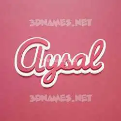 aysal in Red Scribble style - 3D name wallpaper