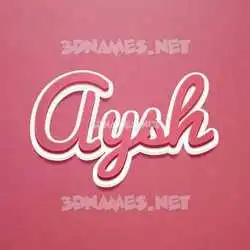 aysh in Red Scribble style - 3D name wallpaper