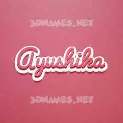 ayushika in Red Scribble style - 3D name wallpaper
