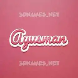 ayusman in Red Scribble style - 3D name wallpaper