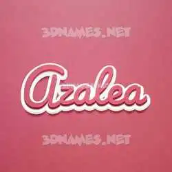 azalea in Red Scribble style - 3D name wallpaper