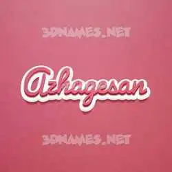azhagesan in Red Scribble style - 3D name wallpaper