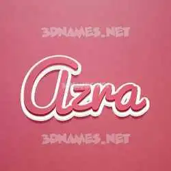 azra in Red Scribble style - 3D name wallpaper