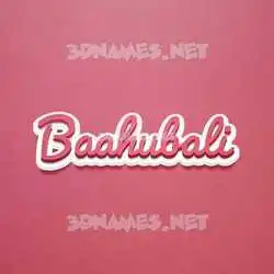 baahubali in Red Scribble style - 3D name wallpaper