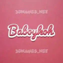 baboykoh in Red Scribble style - 3D name wallpaper