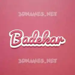 badekar in Red Scribble style - 3D name wallpaper