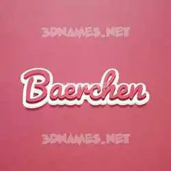 baerchen in Red Scribble style - 3D name wallpaper