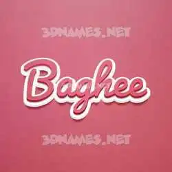 baghee in Red Scribble style - 3D name wallpaper