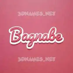 bagnabe in Red Scribble style - 3D name wallpaper