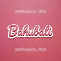bahubali in Red Scribble style - 3D name wallpaper