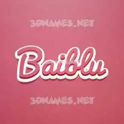 baiblu in Red Scribble style - 3D name wallpaper