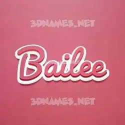 bailee in Red Scribble style - 3D name wallpaper