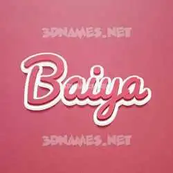 baiya in Red Scribble style - 3D name wallpaper