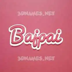 bajpai in Red Scribble style - 3D name wallpaper