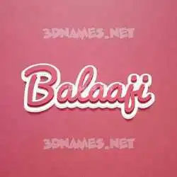 balaaji in Red Scribble style - 3D name wallpaper