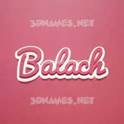 balach in Red Scribble style - 3D name wallpaper