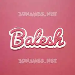 balesh in Red Scribble style - 3D name wallpaper