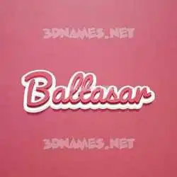 baltasar in Red Scribble style - 3D name wallpaper