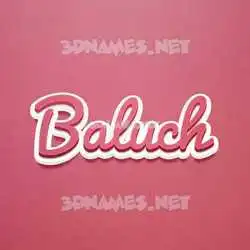 baluch in Red Scribble style - 3D name wallpaper