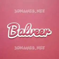 balveer in Red Scribble style - 3D name wallpaper