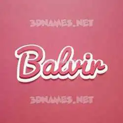 balvir in Red Scribble style - 3D name wallpaper