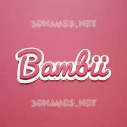 bambii in Red Scribble style - 3D name wallpaper