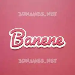 banene in Red Scribble style - 3D name wallpaper