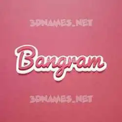 bangram in Red Scribble style - 3D name wallpaper