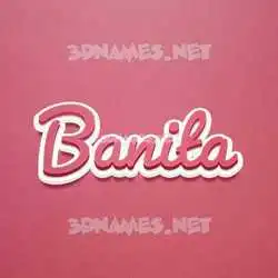 banita in Red Scribble style - 3D name wallpaper