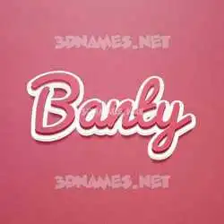 banty in Red Scribble style - 3D name wallpaper