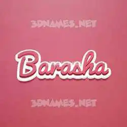 barasha in Red Scribble style - 3D name wallpaper
