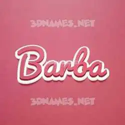 barba in Red Scribble style - 3D name wallpaper