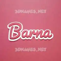 barna in Red Scribble style - 3D name wallpaper